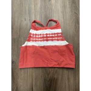 Aerie Chill Play Move Cotton Blend XL Orange Tie Dye Sports‎ Bra Top